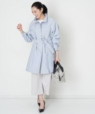 PHUET01630 GEORGES RECH(小さいサイズ)(メゾン ドゥ サンク) ナイロンリバートレンチコート サックスブルー