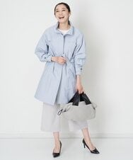 PHUET01630 GEORGES RECH(小さいサイズ)(メゾン ドゥ サンク) ナイロンリバートレンチコート サックスブルー