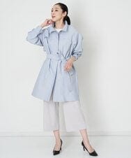 PHUET01630 GEORGES RECH(小さいサイズ)(メゾン ドゥ サンク) ナイロンリバートレンチコート サックスブルー