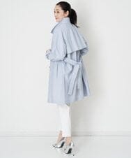 PHUET01630 GEORGES RECH(小さいサイズ)(メゾン ドゥ サンク) ナイロンリバートレンチコート サックスブルー