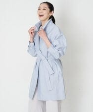 PHUET01630 GEORGES RECH(小さいサイズ)(メゾン ドゥ サンク) ナイロンリバートレンチコート サックスブルー