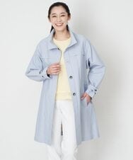 PHUET01630 GEORGES RECH(小さいサイズ)(メゾン ドゥ サンク) ナイロンリバートレンチコート サックスブルー