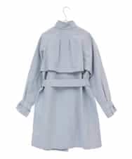 PHUET01630 GEORGES RECH(小さいサイズ)(メゾン ドゥ サンク) ナイロンリバートレンチコート サックスブルー