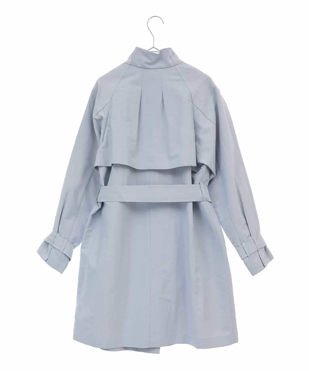 PHUET01630 GEORGES RECH(小さいサイズ)(メゾン ドゥ サンク) ナイロンリバートレンチコート サックスブルー