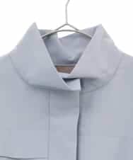 PHUET01630 GEORGES RECH(小さいサイズ)(メゾン ドゥ サンク) ナイロンリバートレンチコート サックスブルー