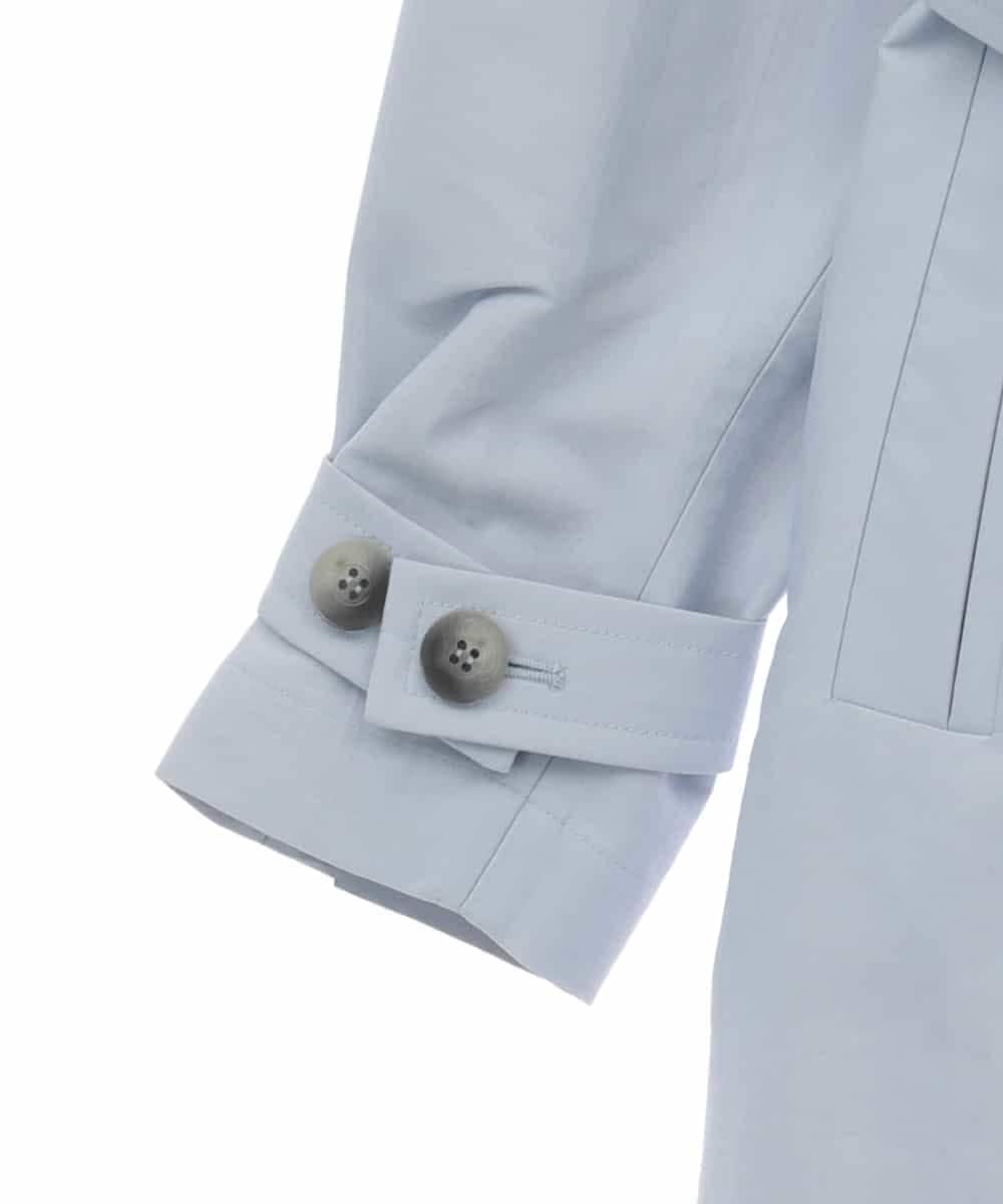 PHUET01630 GEORGES RECH(小さいサイズ)(メゾン ドゥ サンク) ナイロンリバートレンチコート サックスブルー
