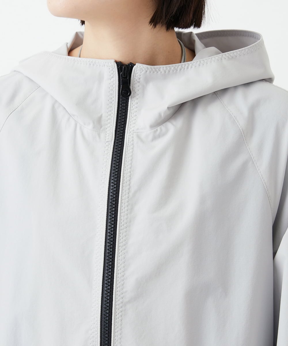 PHUGE40490 GEORGES RECH(小さいサイズ)(メゾン ドゥ サンク) 4WAYタフタフーデッドコート ライトグレー