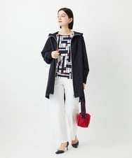 PHUGE40490 GEORGES RECH(小さいサイズ)(メゾン ドゥ サンク) 4WAYタフタフーデッドコート ライトグレー