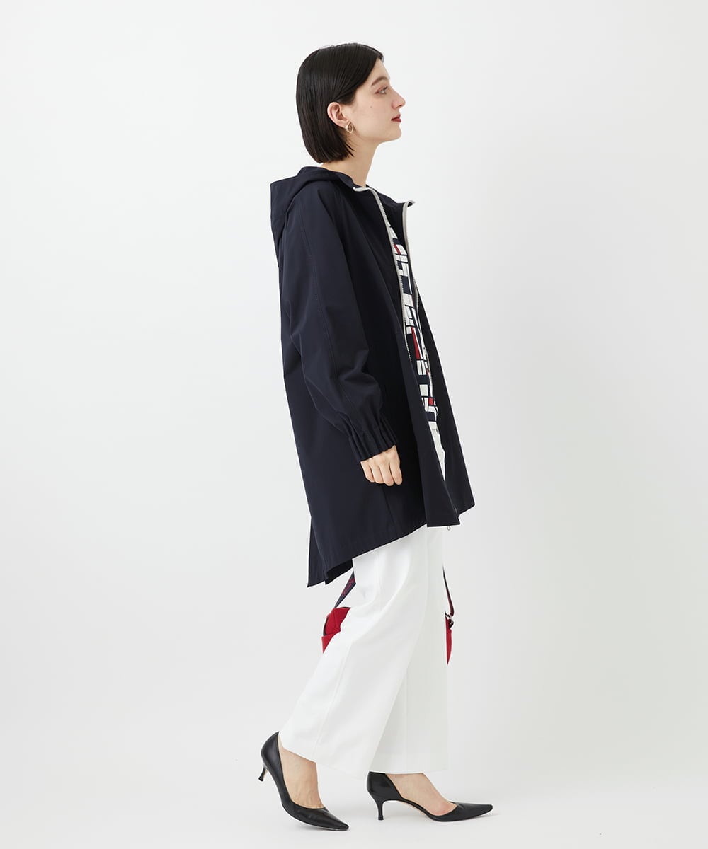 PHUGE40490 GEORGES RECH(小さいサイズ)(メゾン ドゥ サンク) 4WAYタフタフーデッドコート ライトグレー