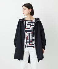 PHUGE40490 GEORGES RECH(小さいサイズ)(メゾン ドゥ サンク) 4WAYタフタフーデッドコート ライトグレー