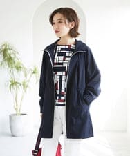 PHUGE40490 GEORGES RECH(小さいサイズ)(メゾン ドゥ サンク) 4WAYタフタフーデッドコート ライトグレー