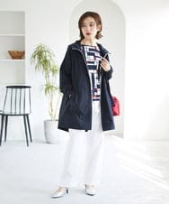 PHUGE40490 GEORGES RECH(小さいサイズ)(メゾン ドゥ サンク) 4WAYタフタフーデッドコート ライトグレー