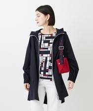 PHUGE40490 GEORGES RECH(小さいサイズ)(メゾン ドゥ サンク) 4WAYタフタフーデッドコート ライトグレー