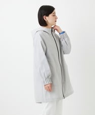 PHUGE40490 GEORGES RECH(小さいサイズ)(メゾン ドゥ サンク) 4WAYタフタフーデッドコート ライトグレー