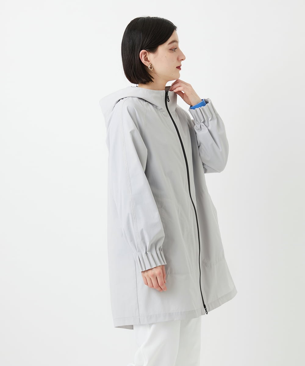 PHUGE40490 GEORGES RECH(小さいサイズ)(メゾン ドゥ サンク) 4WAYタフタフーデッドコート ライトグレー