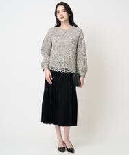 PJBCD03420 CHRISTIAN AUJARD Lサイズ(クリスチャン・オジャール Lサイズ) 【大きいサイズ】フラワーモールレースブラウス アイボリー系