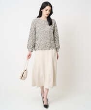 PJBCD03420 CHRISTIAN AUJARD Lサイズ(クリスチャン・オジャール Lサイズ) 【大きいサイズ】フラワーモールレースブラウス アイボリー系