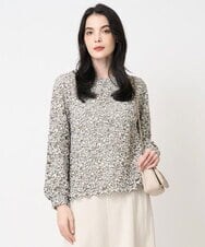 PJBCD03420 CHRISTIAN AUJARD Lサイズ(クリスチャン・オジャール Lサイズ) 【大きいサイズ】フラワーモールレースブラウス アイボリー系