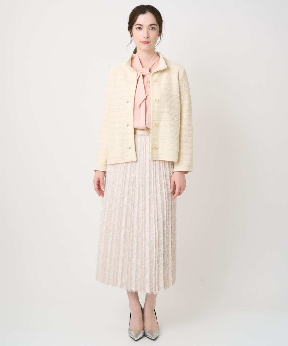 PJBEA23390 CHRISTIAN AUJARD Lサイズ(クリスチャン・オジャール Lサイズ) 【大きいサイズ】長袖ボウタイブラウス ピンク