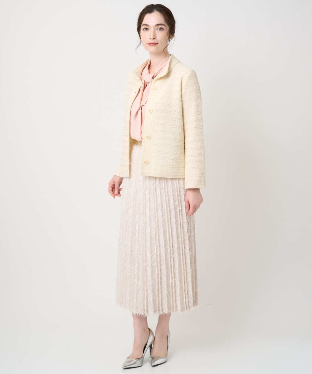 PJBEA23390 CHRISTIAN AUJARD Lサイズ(クリスチャン・オジャール Lサイズ) 【大きいサイズ】長袖ボウタイブラウス ピンク