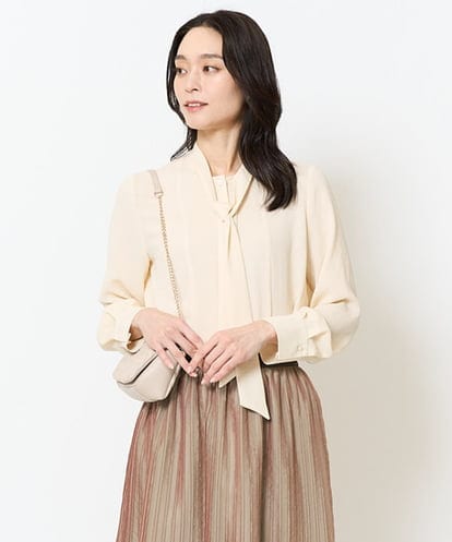 PJBEA23390  長袖ボウタイブラウス