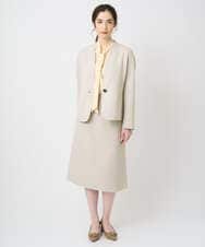 PJBEA23390 CHRISTIAN AUJARD Lサイズ(クリスチャン・オジャール Lサイズ) 【大きいサイズ】長袖ボウタイブラウス アイボリー