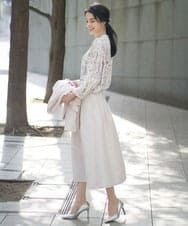 PJBEE19520 CHRISTIAN AUJARD Lサイズ(クリスチャン・オジャール Lサイズ) 【大きいサイズ】ボタニカルフラワーブラウス ホワイト×ピンク系