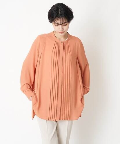 PJBES32390 CHRISTIAN AUJARD Lサイズ プリーツデザインブラウス
