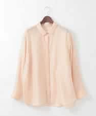 PJBGD23380 CHRISTIAN AUJARD Lサイズ(クリスチャン・オジャール Lサイズ) 【大きいサイズ】シルク混シャイニーブラウス ピンク