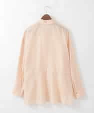 PJBGD23380 CHRISTIAN AUJARD Lサイズ(クリスチャン・オジャール Lサイズ) 【大きいサイズ】シルク混シャイニーブラウス ピンク