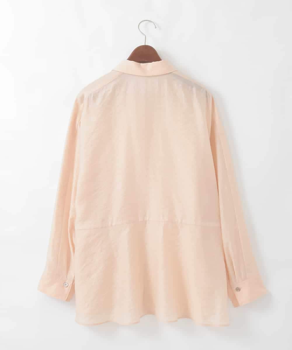 PJBGD23380 CHRISTIAN AUJARD Lサイズ(クリスチャン・オジャール Lサイズ) 【大きいサイズ】シルク混シャイニーブラウス ピンク