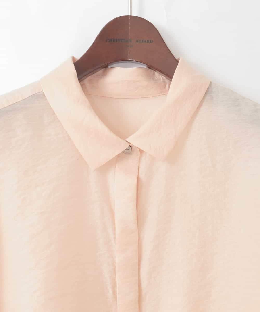 PJBGD23380 CHRISTIAN AUJARD Lサイズ(クリスチャン・オジャール Lサイズ) 【大きいサイズ】シルク混シャイニーブラウス ピンク