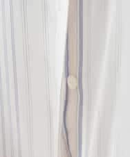 PJBGD40460 CHRISTIAN AUJARD Lサイズ(クリスチャン・オジャール Lサイズ) 【大きいサイズ】ドビーストライプロングブラウス ブルー系