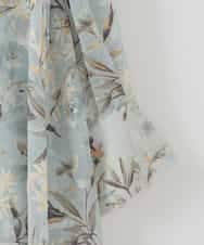 PJBGE02520 CHRISTIAN AUJARD Lサイズ(クリスチャン・オジャール Lサイズ) 【大きいサイズ】フラワープリントシアーブラウス グリーン系