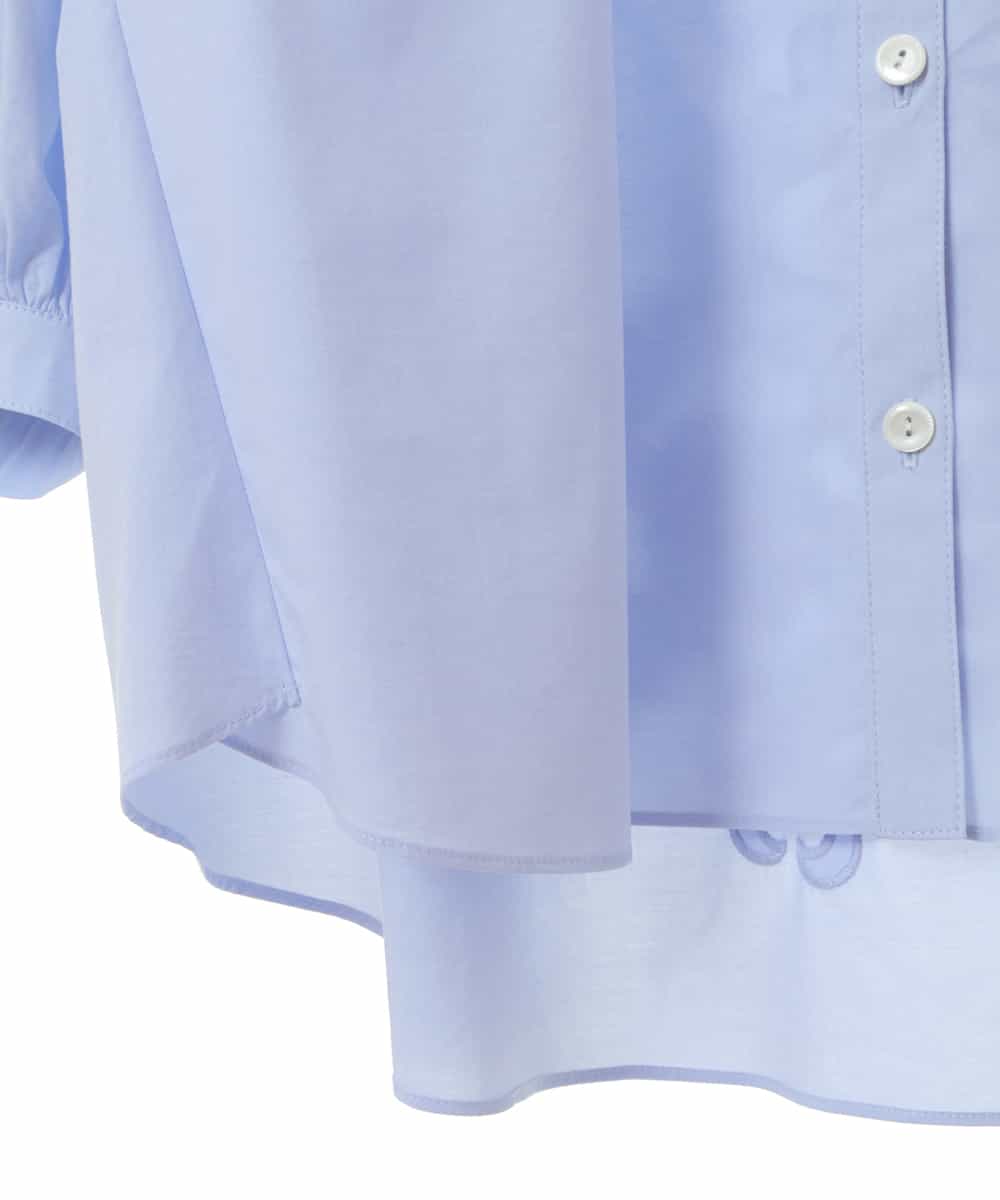 PJBGV31520 CHRISTIAN AUJARD Lサイズ(クリスチャン・オジャール Lサイズ) 刺繍デザインシャツ ライトブルー