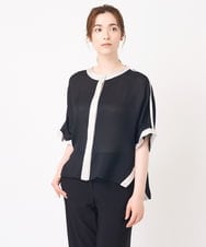 PJBHW34420 CHRISTIAN AUJARD Lサイズ(クリスチャン・オジャール Lサイズ) [ドライタッチ･接触冷感･冷房対策]シアーポンチョ ブラック