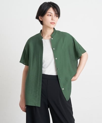 PJBJT36320 CHRISTIAN AUJARD Lサイズ シアーシルクフレンチスリーブブラウス