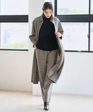 PJEAD31750 CHRISTIAN AUJARD Lサイズ(クリスチャン・オジャール Lサイズ) 【大きいサイズ】グレンチェックワンピース ブラウン系