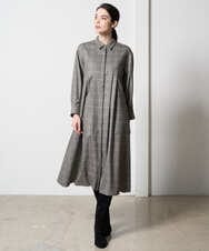 PJEAD31750 CHRISTIAN AUJARD Lサイズ(クリスチャン・オジャール Lサイズ) 【大きいサイズ】グレンチェックワンピース ブラウン系