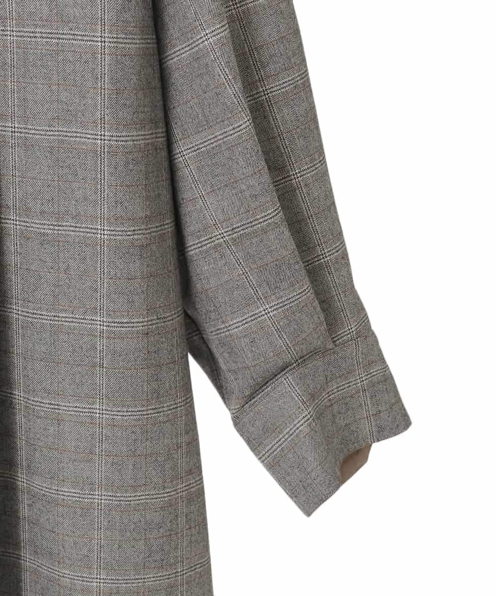 PJEAD31750 CHRISTIAN AUJARD Lサイズ(クリスチャン・オジャール Lサイズ) 【大きいサイズ】グレンチェックワンピース ブラウン系