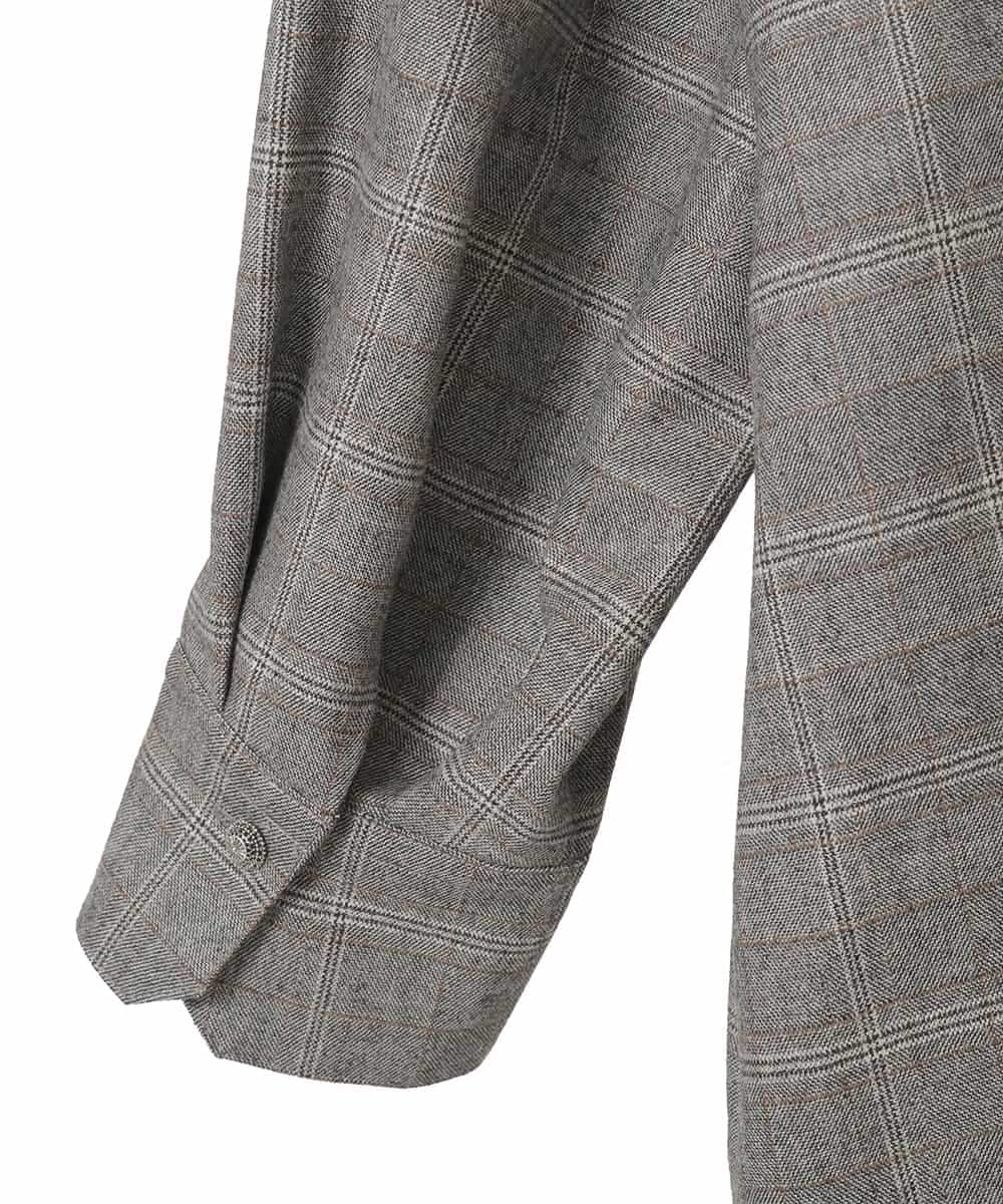 PJEAD31750 CHRISTIAN AUJARD Lサイズ(クリスチャン・オジャール Lサイズ) 【大きいサイズ】グレンチェックワンピース ブラウン系