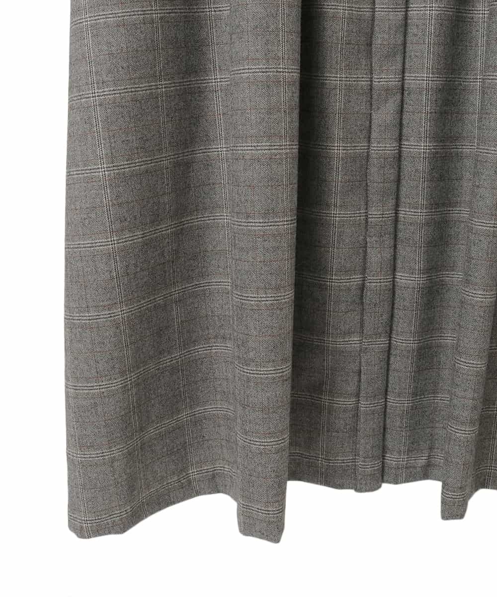 PJEAD31750 CHRISTIAN AUJARD Lサイズ(クリスチャン・オジャール Lサイズ) 【大きいサイズ】グレンチェックワンピース ブラウン系