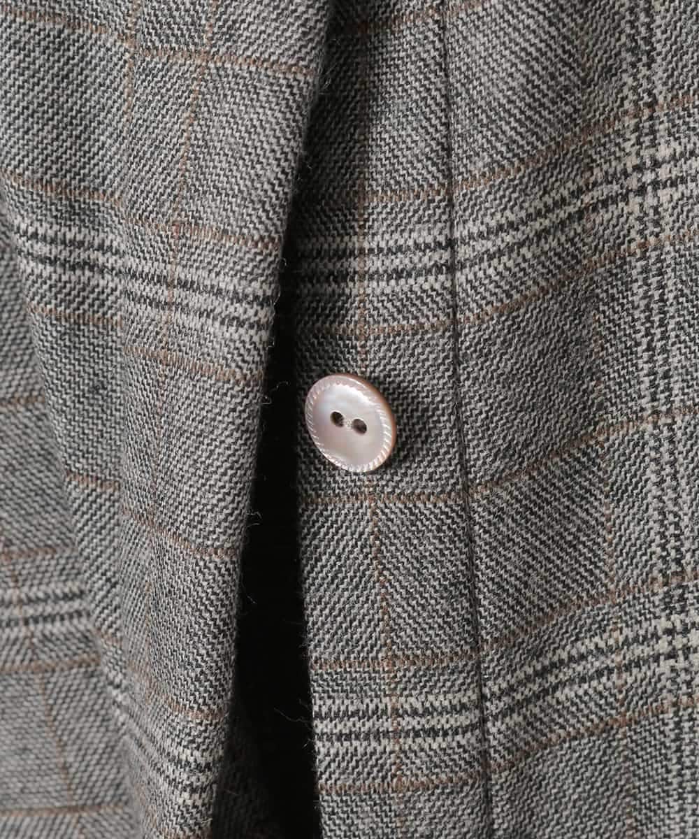 PJEAD31750 CHRISTIAN AUJARD Lサイズ(クリスチャン・オジャール Lサイズ) 【大きいサイズ】グレンチェックワンピース ブラウン系