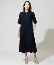 PJEGD42520 CHRISTIAN AUJARD Lサイズ(クリスチャン・オジャール Lサイズ) 【大きいサイズ】ドライタッチジャージーワンピース ネイビー