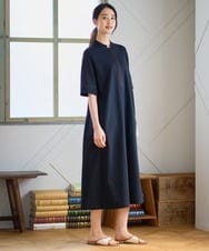 PJEGD42520 CHRISTIAN AUJARD Lサイズ(クリスチャン・オジャール Lサイズ) 【大きいサイズ】ドライタッチジャージーワンピース ネイビー