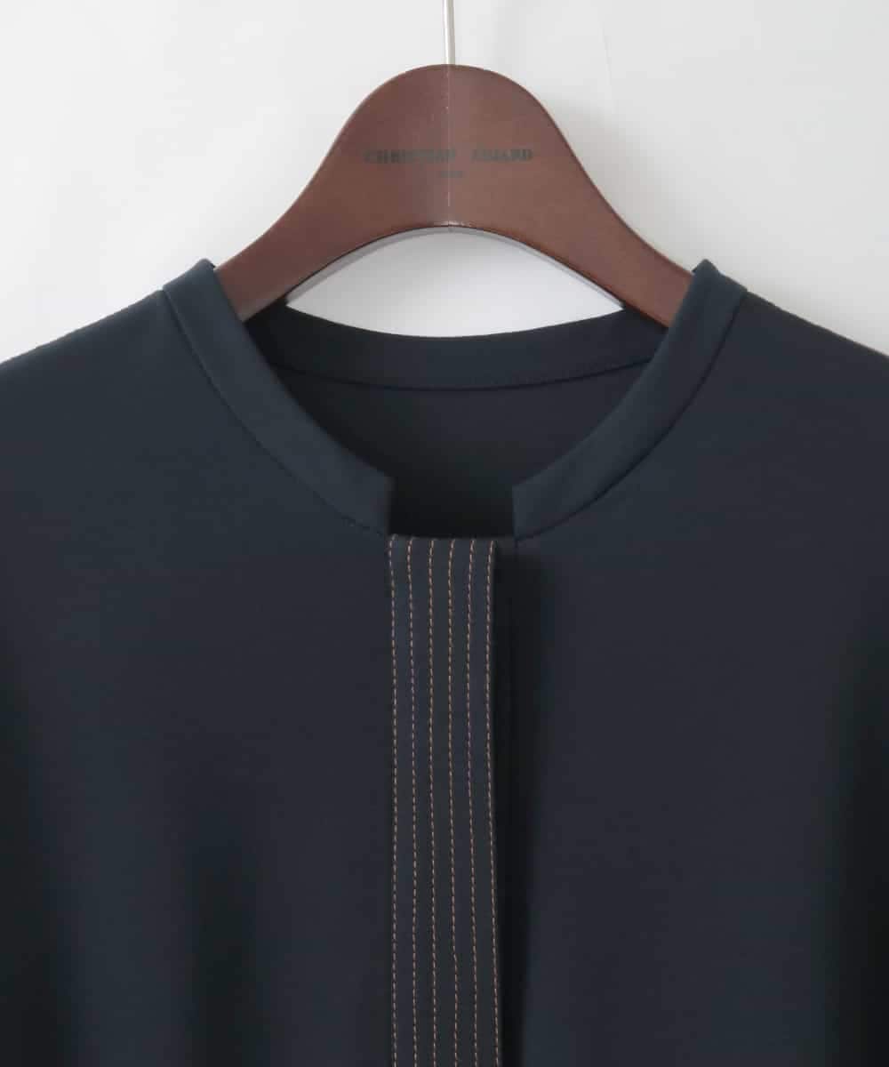 PJEGD42520 CHRISTIAN AUJARD Lサイズ(クリスチャン・オジャール Lサイズ) 【大きいサイズ】ドライタッチジャージーワンピース ネイビー