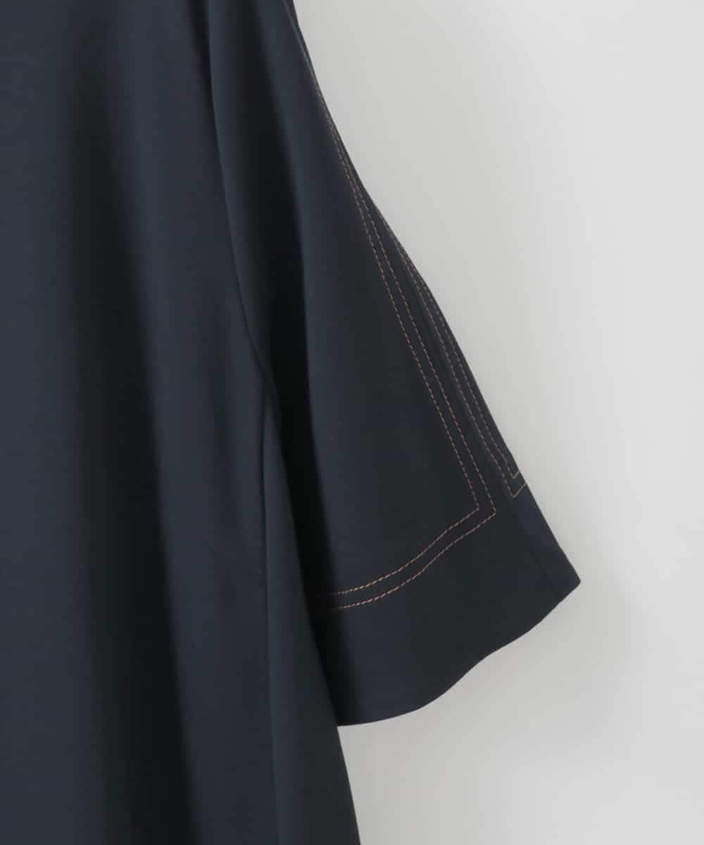 PJEGD42520 CHRISTIAN AUJARD Lサイズ(クリスチャン・オジャール Lサイズ) 【大きいサイズ】ドライタッチジャージーワンピース ネイビー