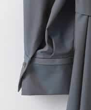 PJEGE05650 CHRISTIAN AUJARD Lサイズ(クリスチャン・オジャール Lサイズ) 【大きいサイズ】バンドカラーシャツワンピース ブルー