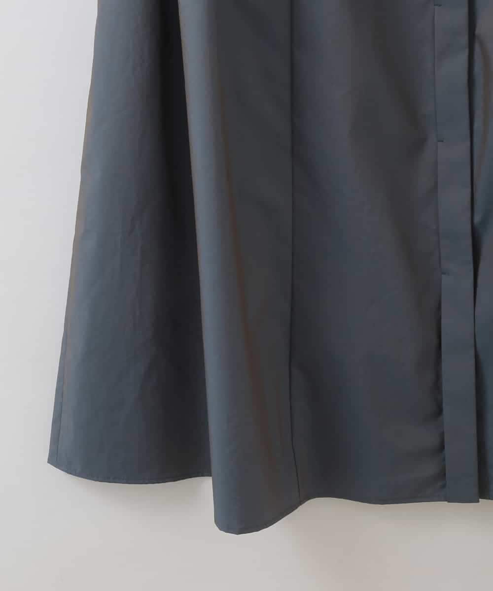 PJEGE05650 CHRISTIAN AUJARD Lサイズ(クリスチャン・オジャール Lサイズ) 【大きいサイズ】バンドカラーシャツワンピース ブルー