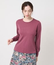 PJFAD04370 CHRISTIAN AUJARD Lサイズ(クリスチャン・オジャール Lサイズ) 【大きいサイズ/アンサンブル対応】長袖プルオーバーニット ピンク